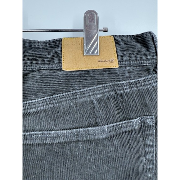 Madewell Corduroy Pants Womens Straight‎ Leg Gray Stretch Jeans Size 31 - Picture 7 of 11